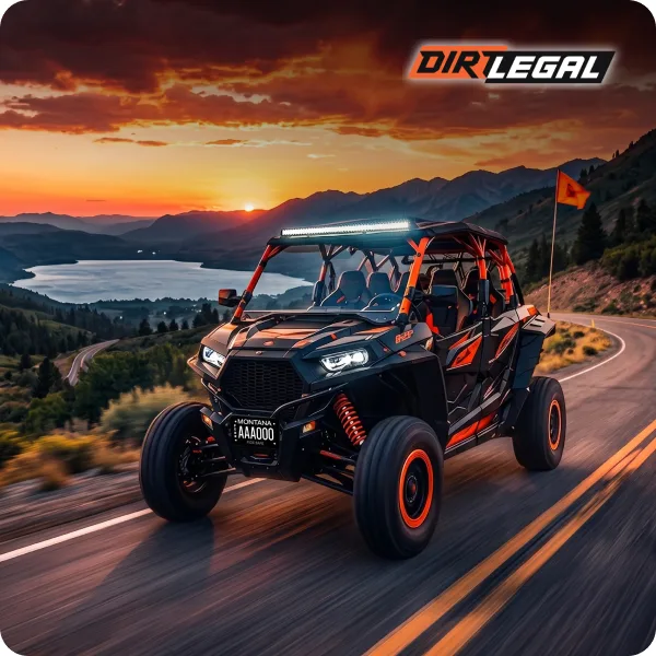 Dirt Legal off-road UTV on a mountain road